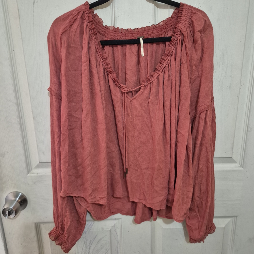 Free People Terracotta Blouse